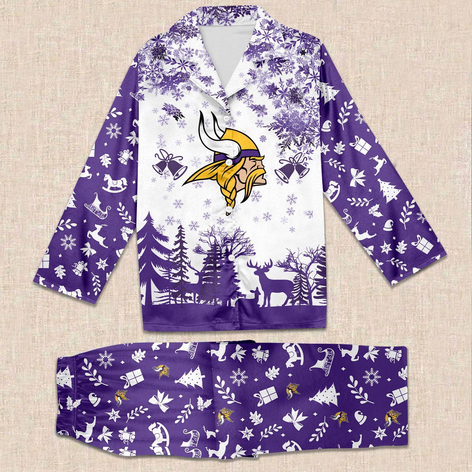 NFL Team Christmas Theme 3D Pajamas