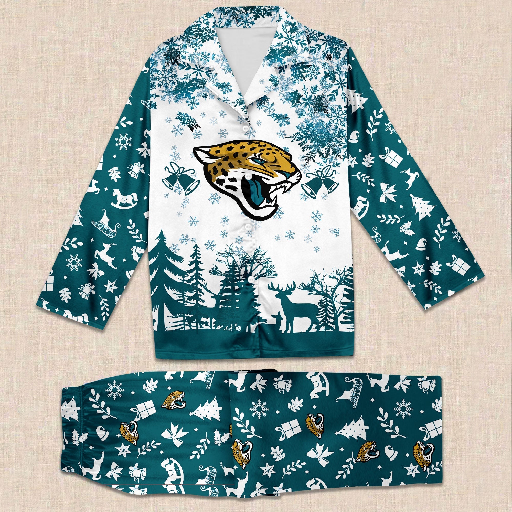 NFL Team Christmas Theme 3D Pajamas