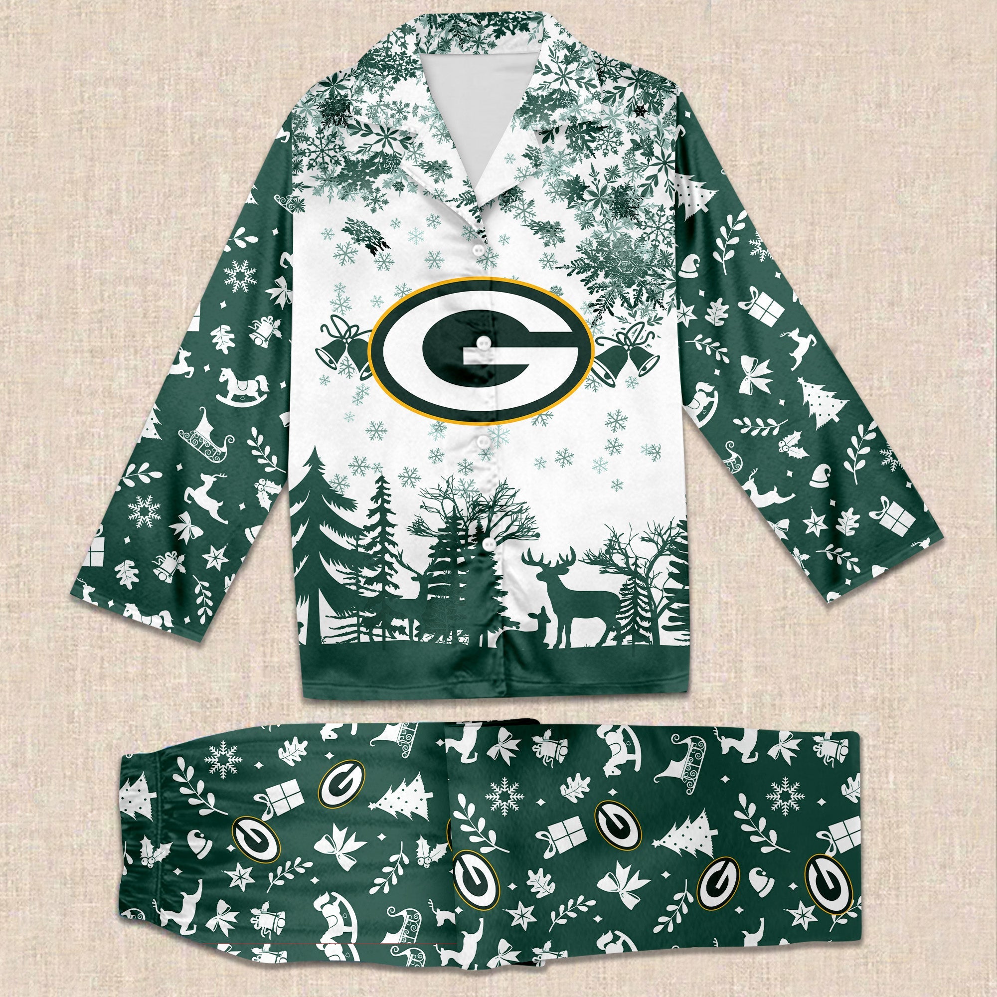 NFL Team Christmas Theme 3D Pajamas