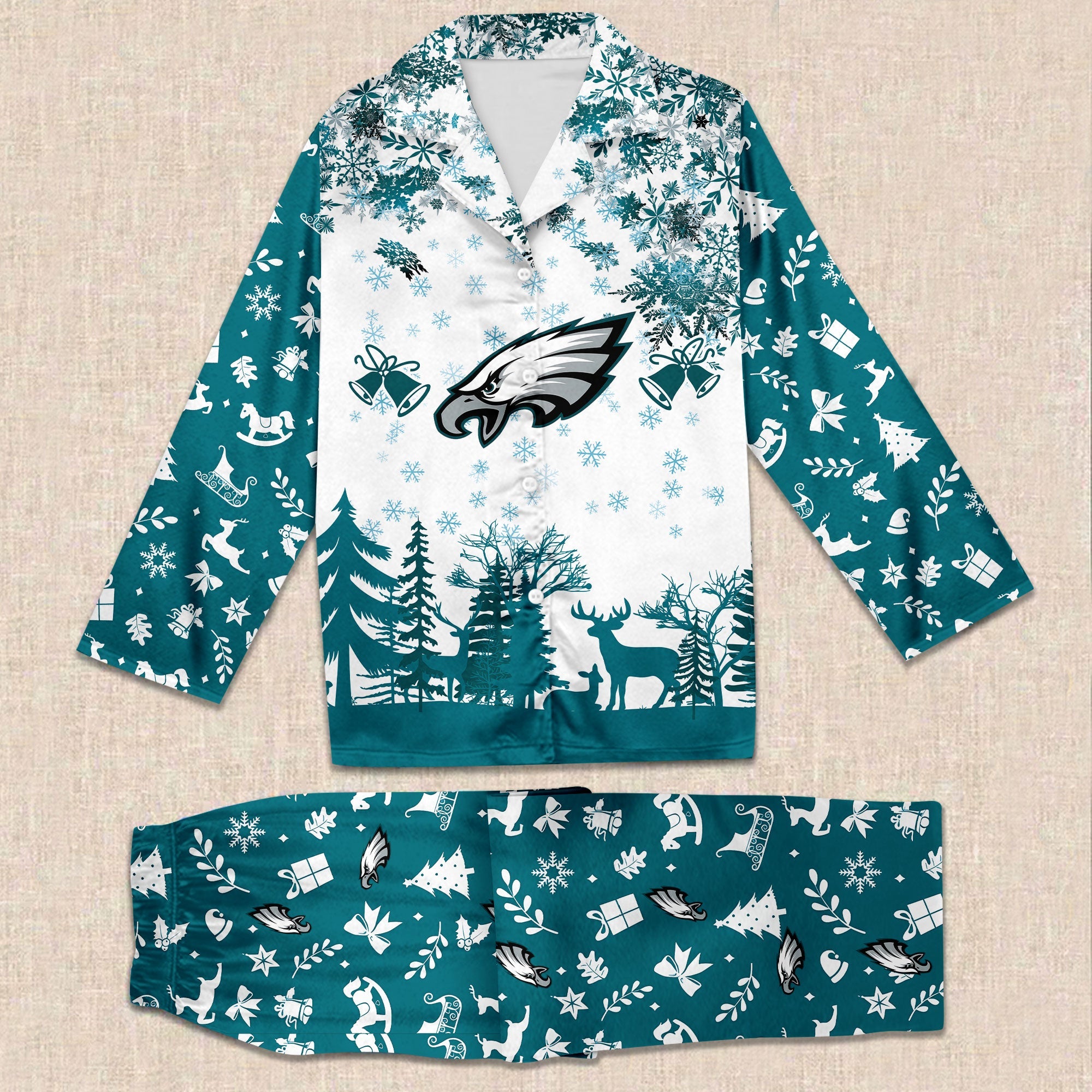NFL Team Christmas Theme 3D Pajamas