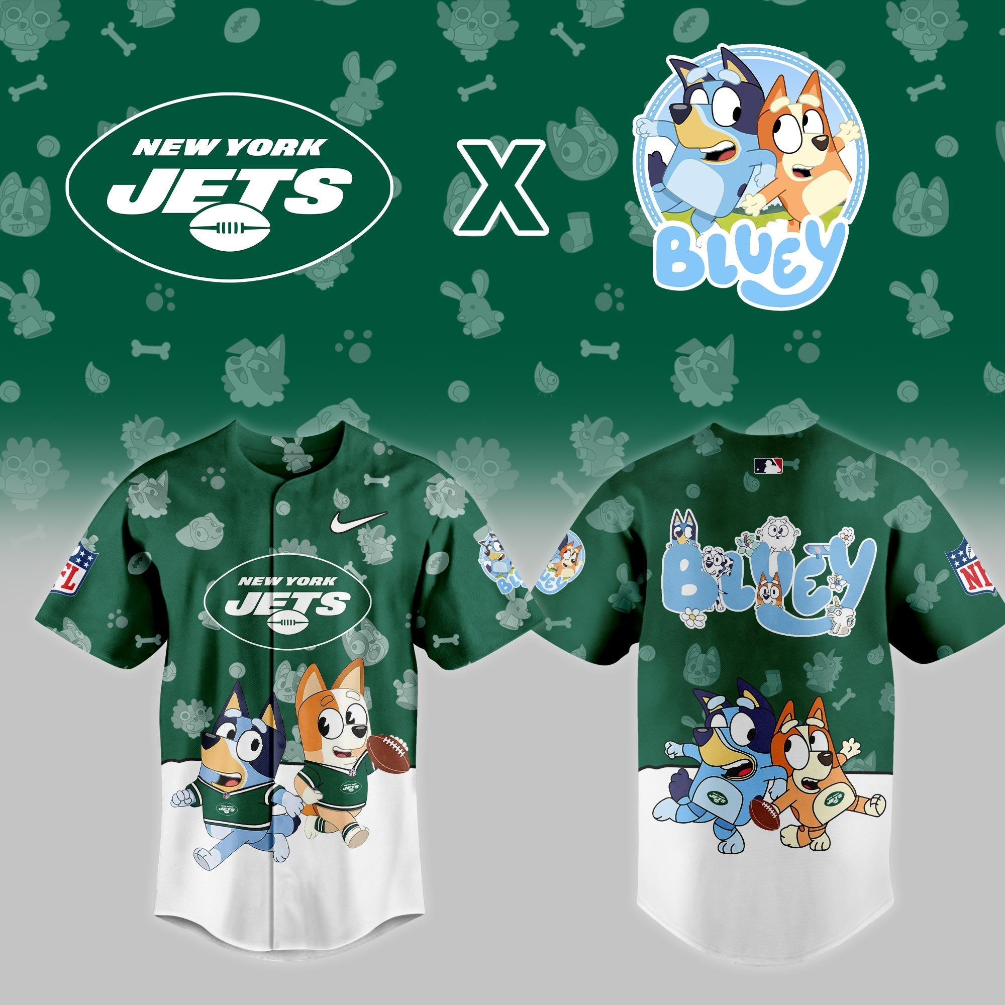 NY.Jets x Bluey Night Limited Jersey