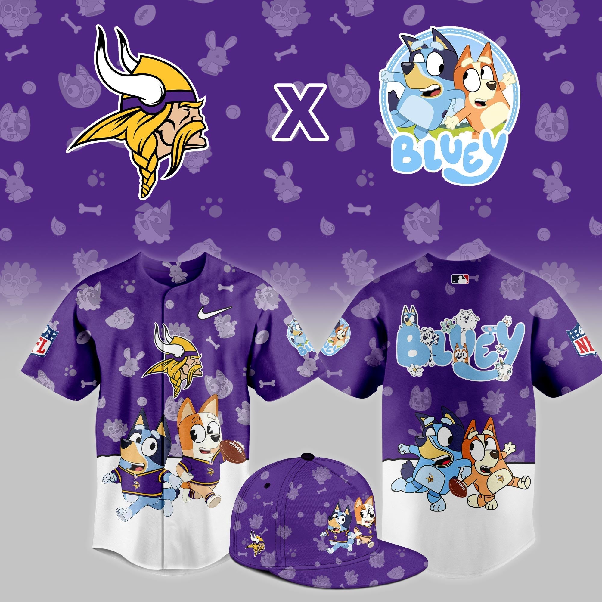 M.Vikings x Bluey Night Limited Jersey