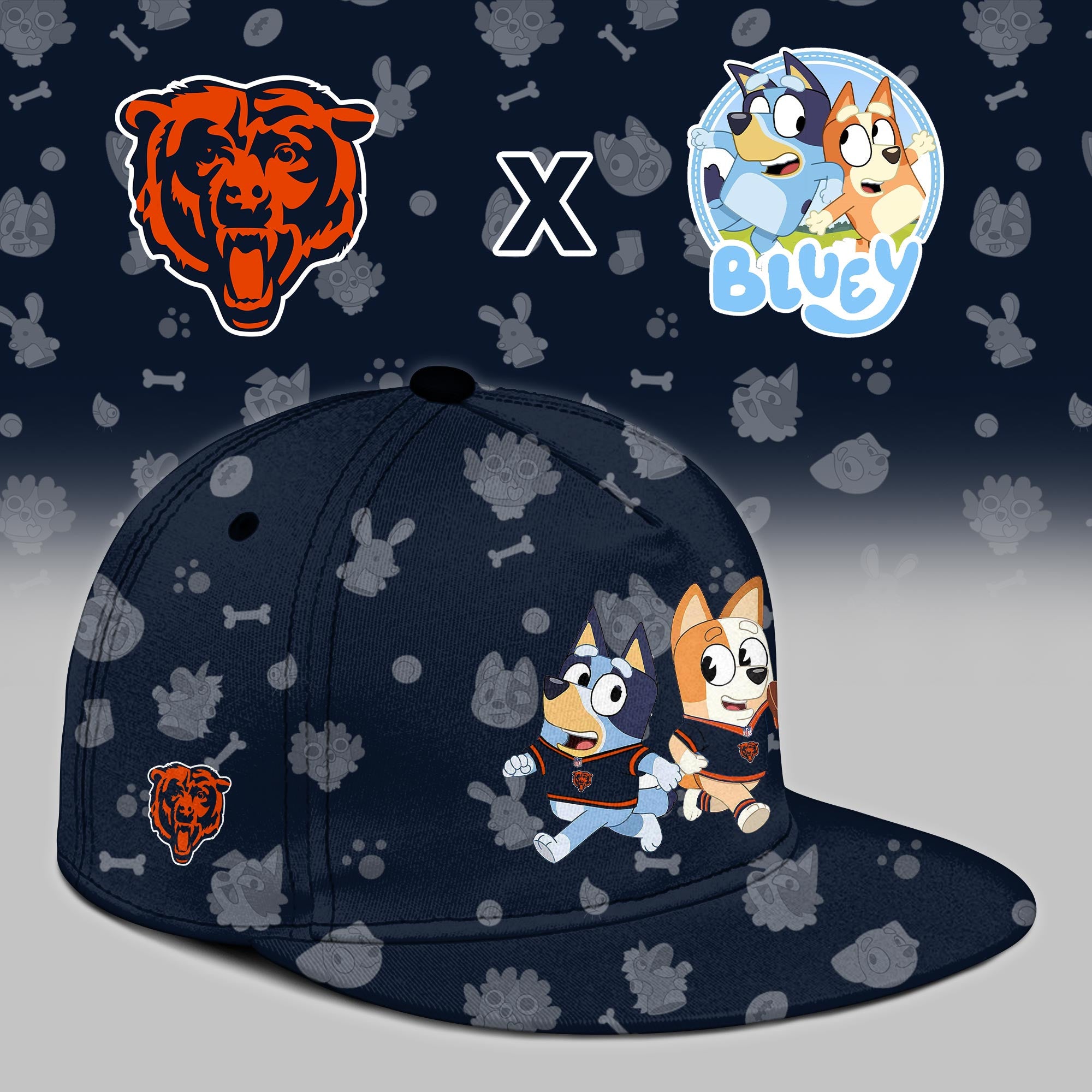 C.Bears x Bluey Night Limited Jersey