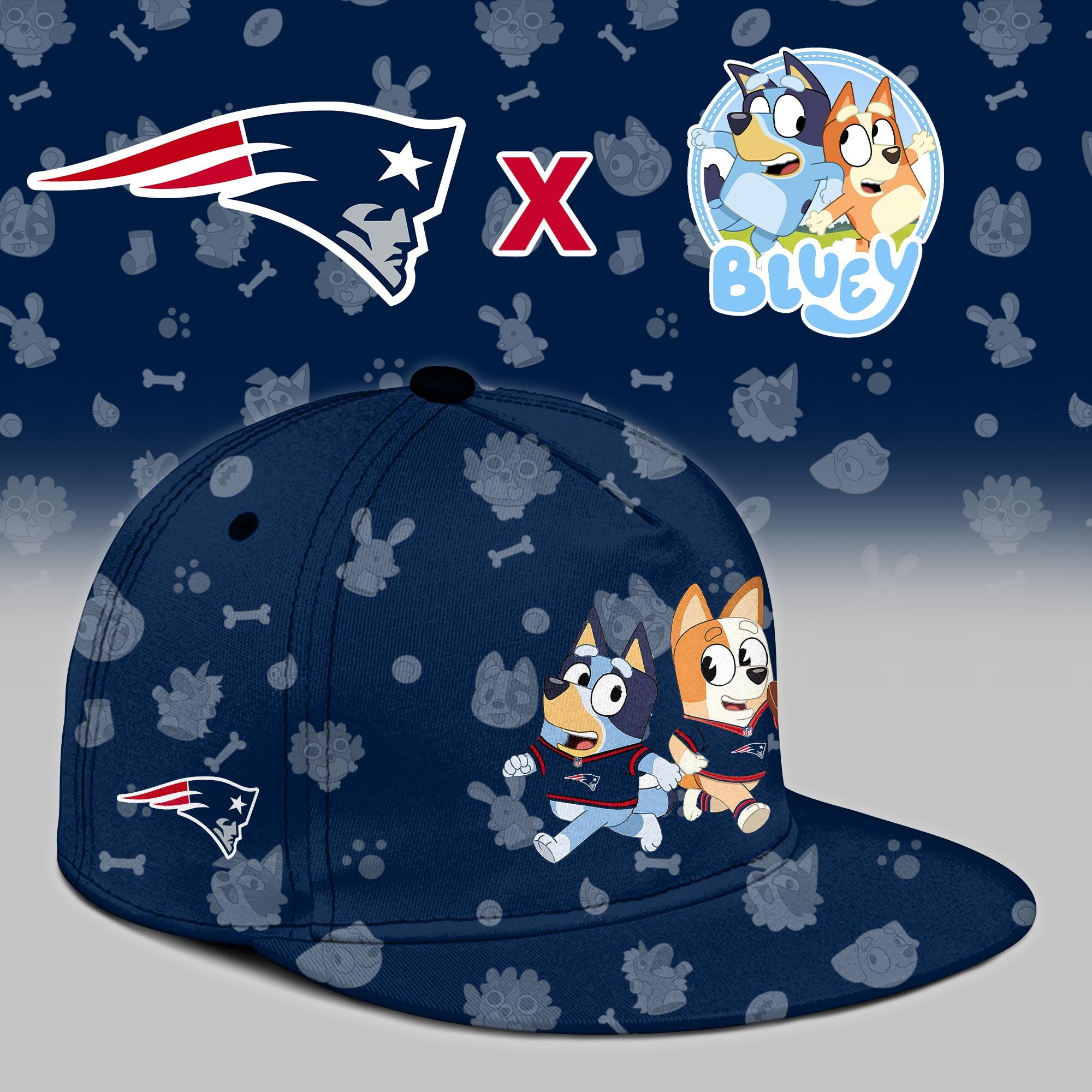NE.Patriots x Bluey Night Limited Jersey