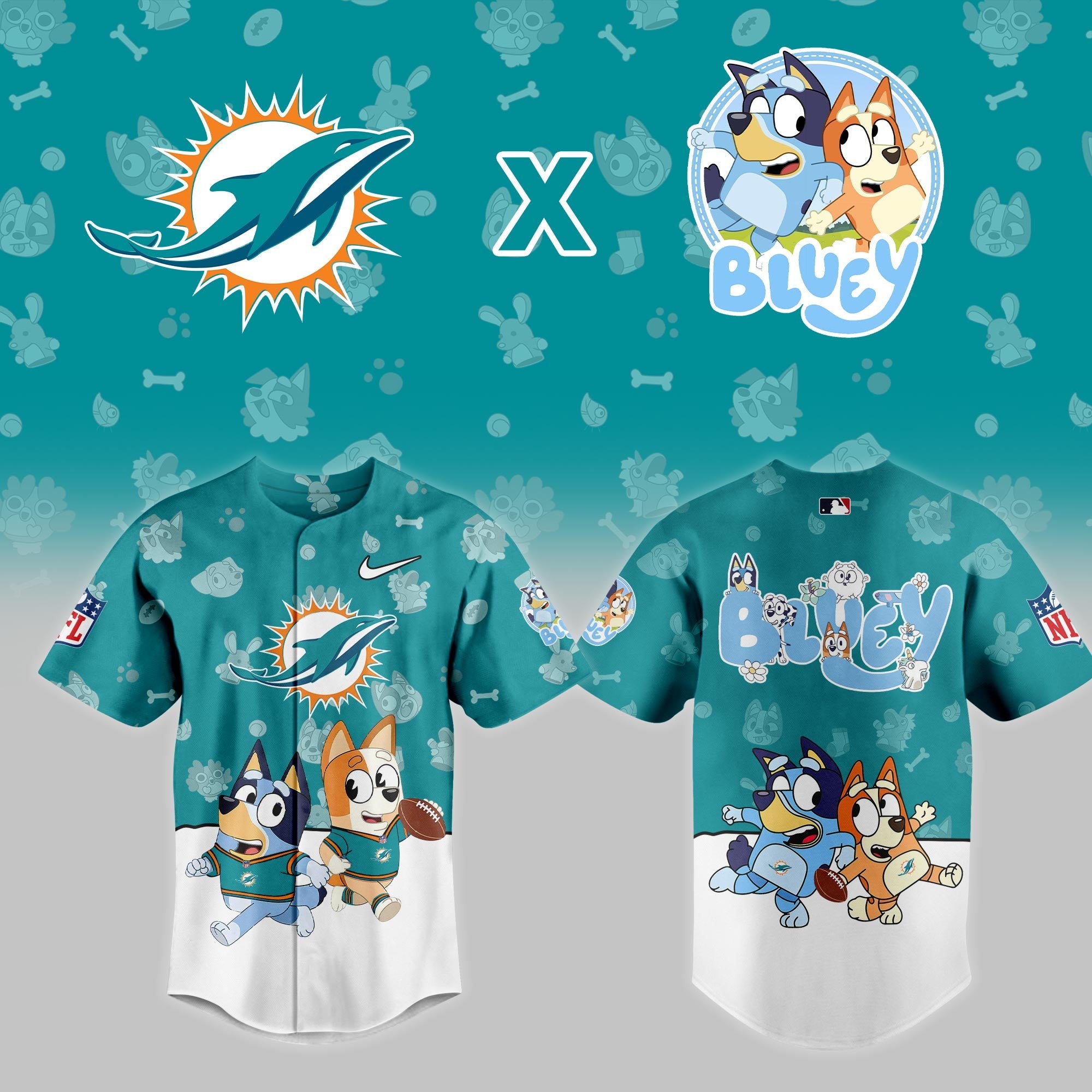 M.Dolphins x Bluey Night Limited Jersey
