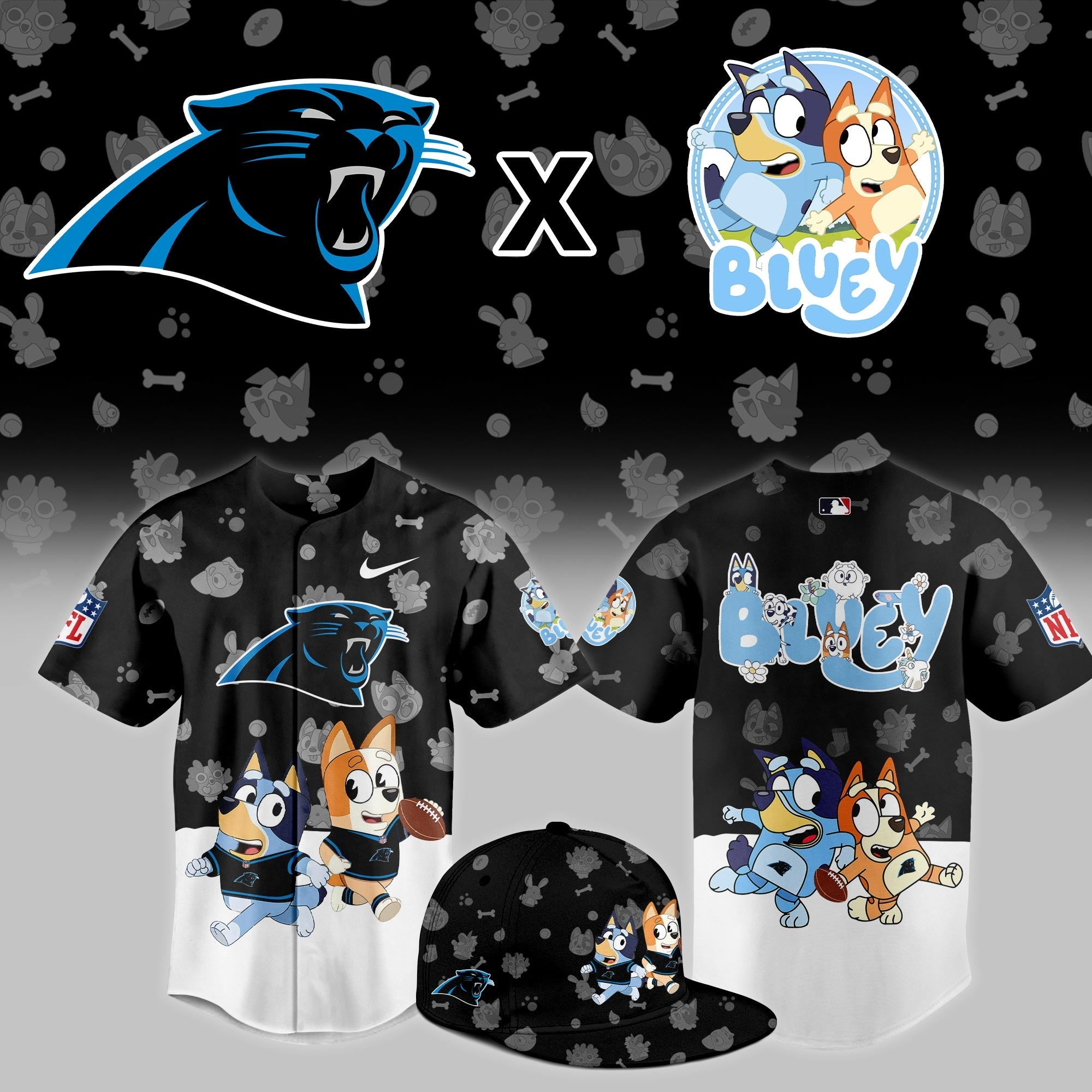 C.Panthers x Bluey Night Limited Jersey