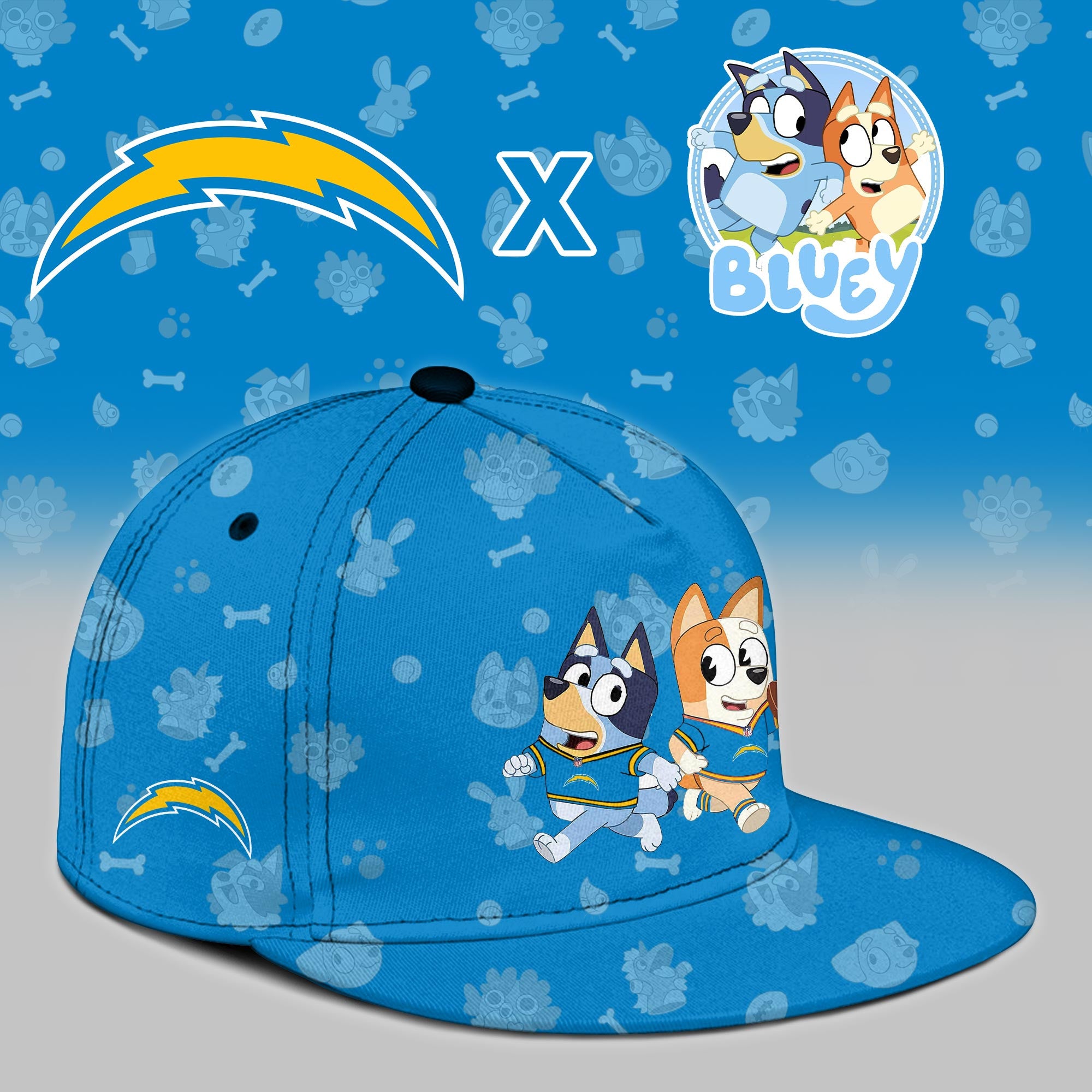 LA.Chargers x Bluey Night Limited Hoodie