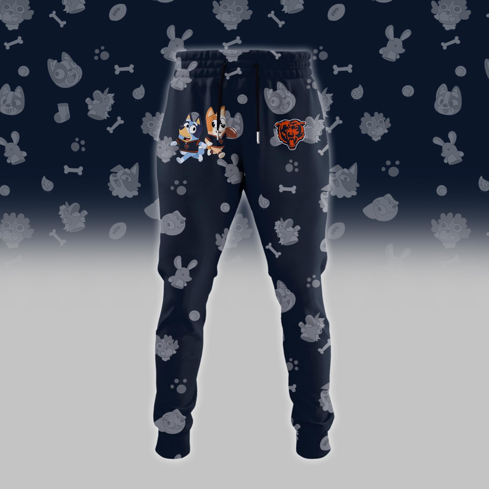 C.Bears x Bluey Night Limited Blue Hoodie