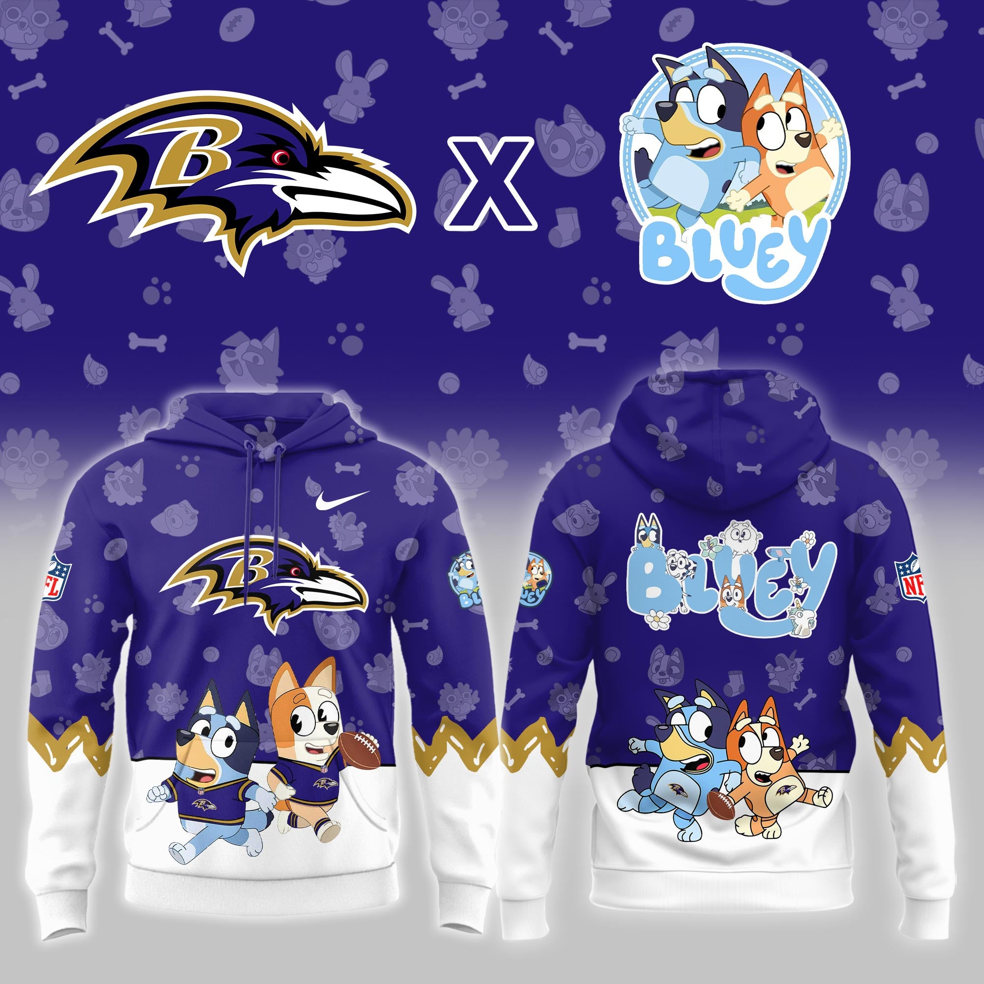 B.Ravens x Bluey Night Limited Hoodie