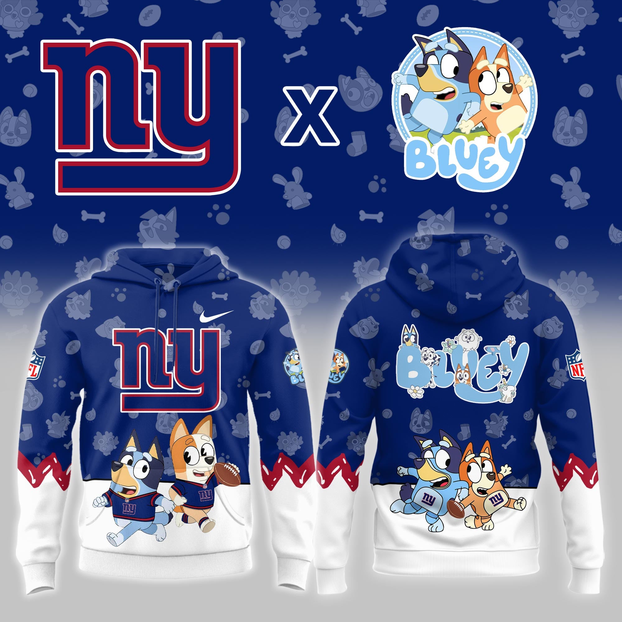 NY.Giants x Bluey Night Limited Hoodie