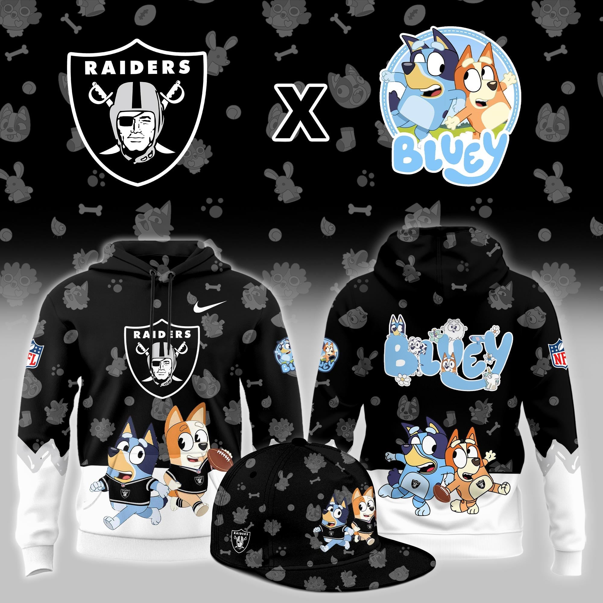 LV.Raiders x Bluey Night Limited Hoodie