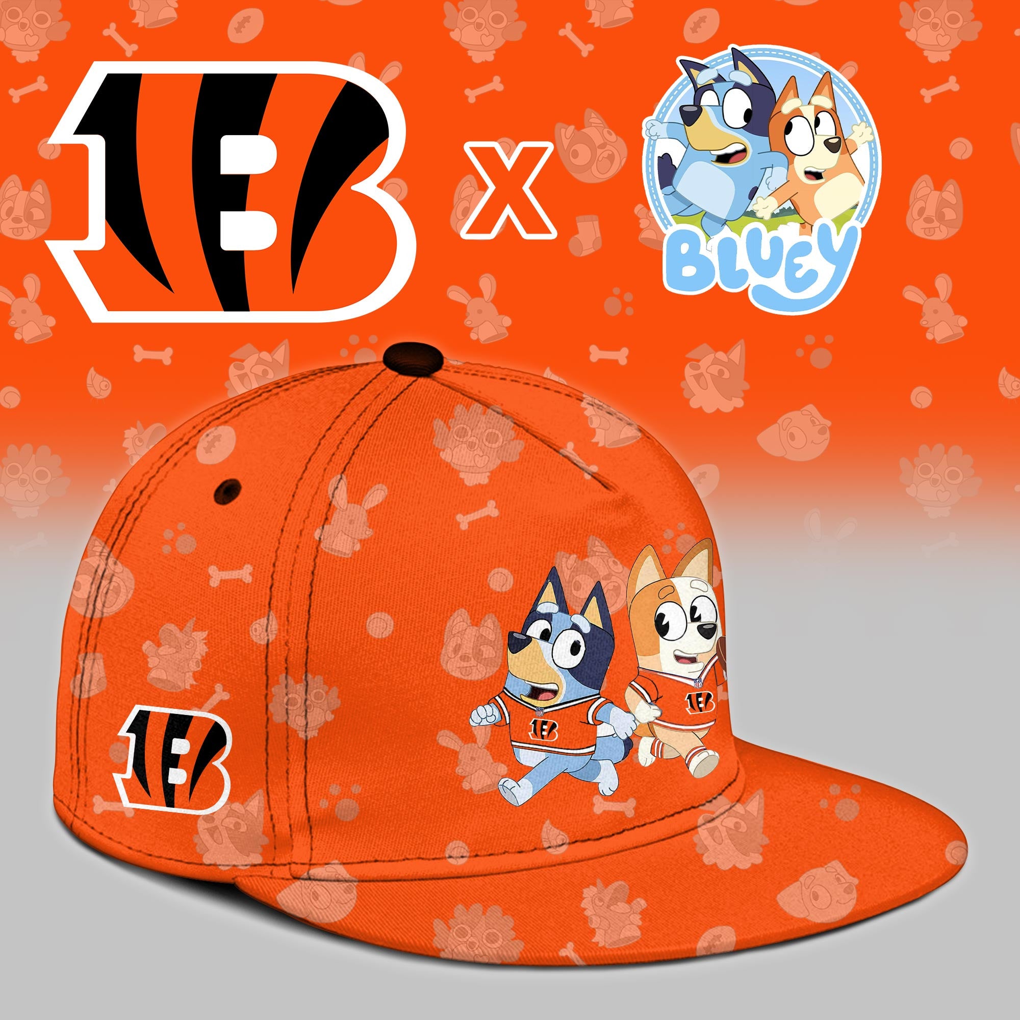 C.Bengals x Bluey Night Limited Hoodie