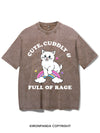 CUTE CUDDLY & FULL OF RAGE VINTAGE GYM SHIRT