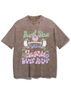 AND SHE LIFTED HEAVILY EVER AFTER VINTAGE GYM SHIRT