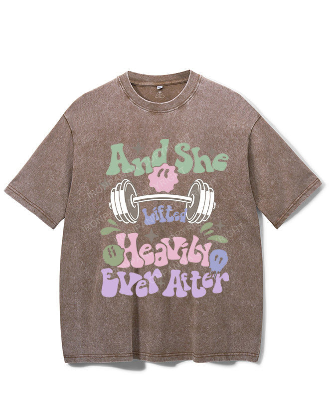 AND SHE LIFTED HEAVILY EVER AFTER VINTAGE GYM SHIRT