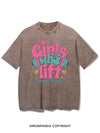 GIRLS WHO LIFT CHANGE THE GAME VINTAGE GYM SHIRT