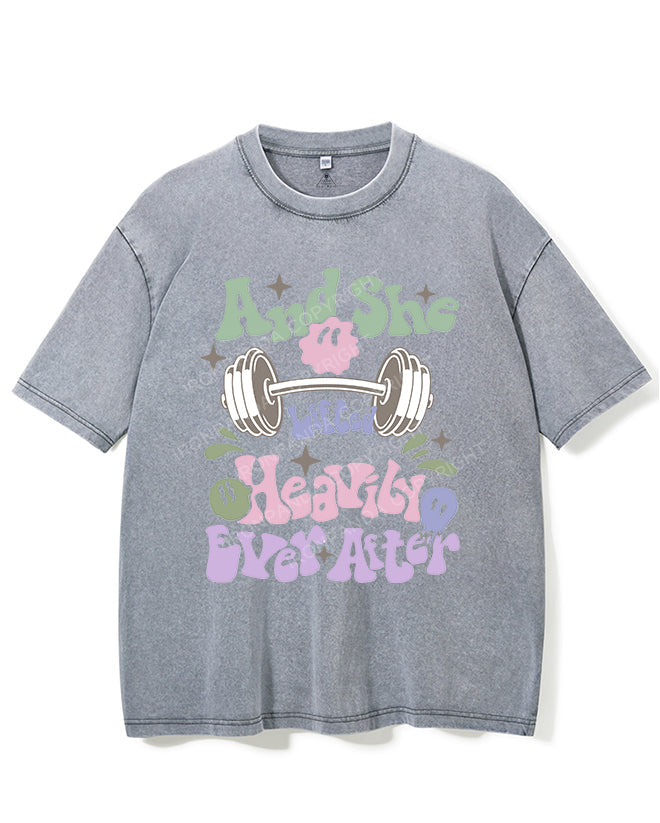 AND SHE LIFTED HEAVILY EVER AFTER VINTAGE GYM SHIRT