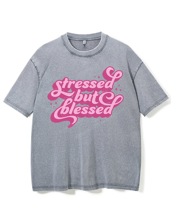 STRESSED BUT BLESSED VINTAGE GYM SHIRT