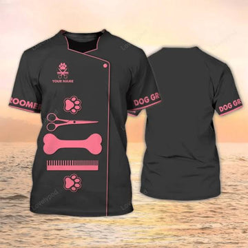 Dog Groomer Tools Shirt Groomer Pesonalized 3D Shirt Grooming Apparel