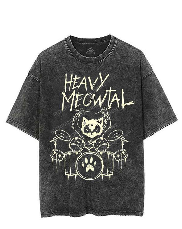 HEAVY MEOWTAL VINTAGE GYM SHIRT