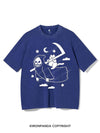 CAT RIDING GRIM REAPER VINTAGE GYM SHIRT