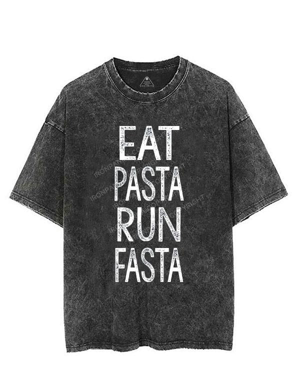 EAT PASTA RUN FASTA VINTAGE GYM SHIRT