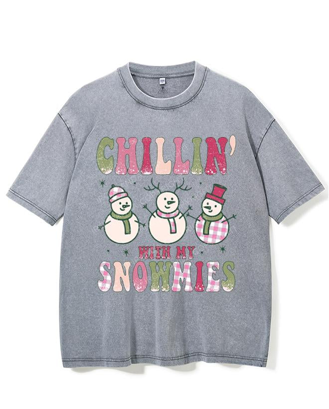 CHILLIN' WITH MY SNOWMIES VINTAGE GYM SHIRT