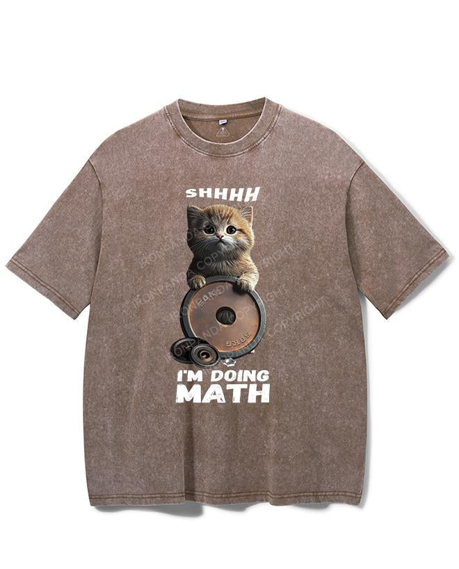 SHHHH I'M DOING MATH VINTAGE GYM SHIRT