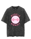 MUSCLE Mom  PINK VINTAGE GYM SHIRT