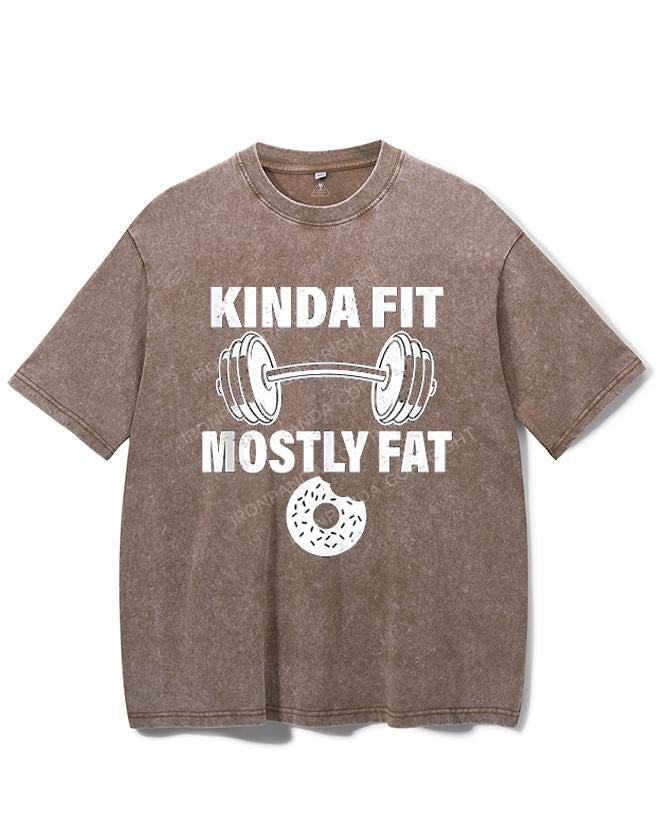 KINDA FIT MOSTLY FAT VINTAGE GYM SHIRT