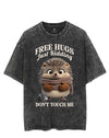 FREE HUGS JUST KIDDING DON'T TOUCH ME VINTAGE GYM SHIRT