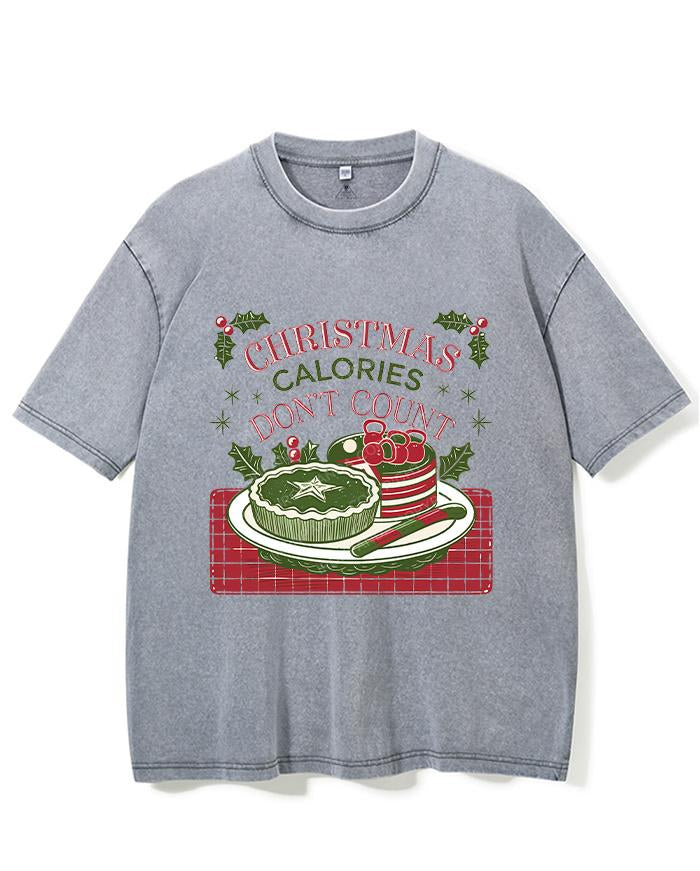 CHRISTMAS CALORIES DONT COUNT VINTAGE GYM SHIRT