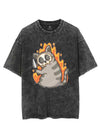 ANGRY SKELETON KITTEN KILLER VINTAGE GYM SHIRT
