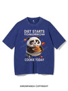 DIET STARTS TOMORROW COOKIE TODAY PANDA VINTAGE GYM SHIRT