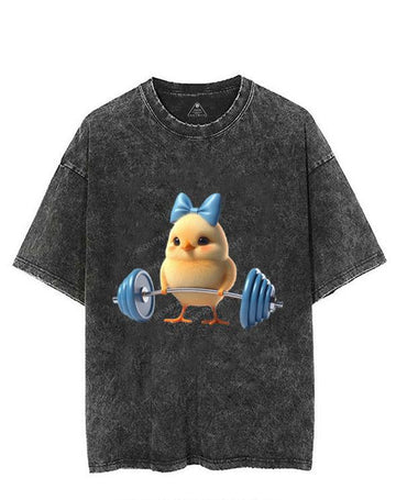 CUTE CHICK LIFTING VINTAGE GYM SHIRT