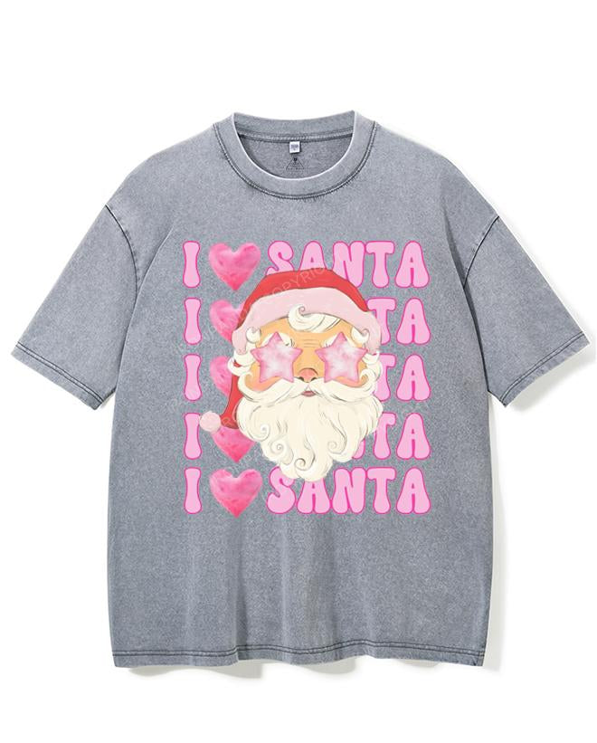 I LOVE SANTA VINTAGE GYM SHIRT