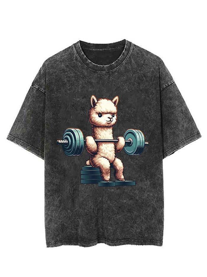 weightlifting alpaca Vintage Gym Shirt