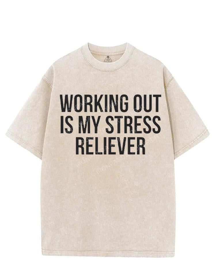 WORKING OUT IS MY STRESS RELIEVER VINTAGE GYM SHIRT
