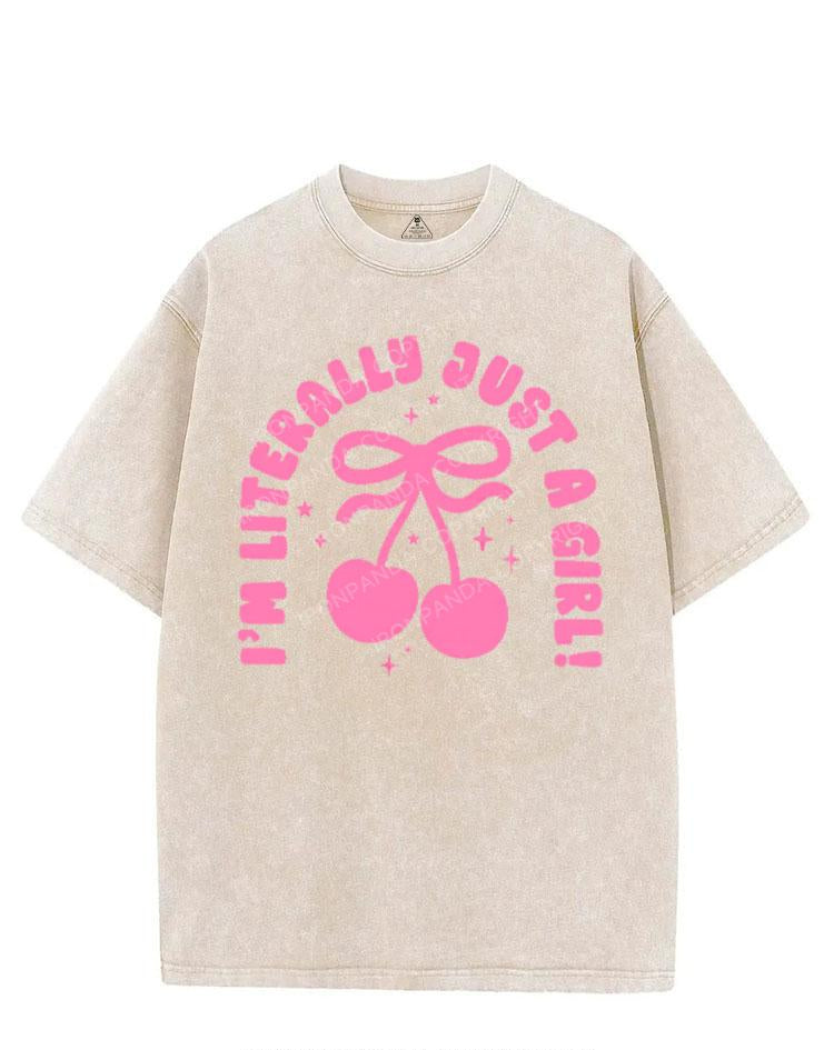 I'M LITERALLY JUST A GIRL VINTAGE GYM SHIRT