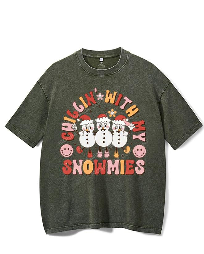 CHILLIN' WITH MY SNOWMIES VINTAGE GYM SHIRT