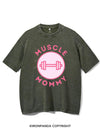 MUSCLE Mom  PINK VINTAGE GYM SHIRT