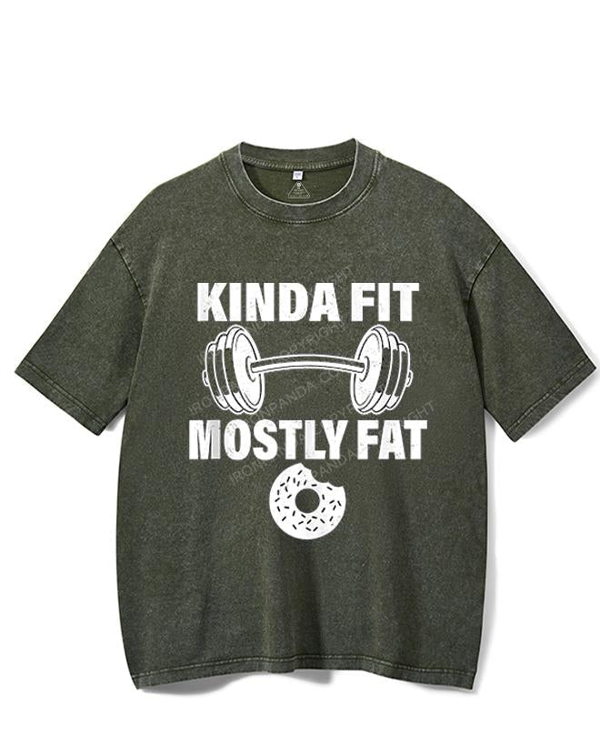KINDA FIT MOSTLY FAT VINTAGE GYM SHIRT