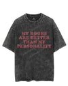 MY BOOBS ARE BETTER THAN MY PERSONALITY VINTAGE GYM SHIRT