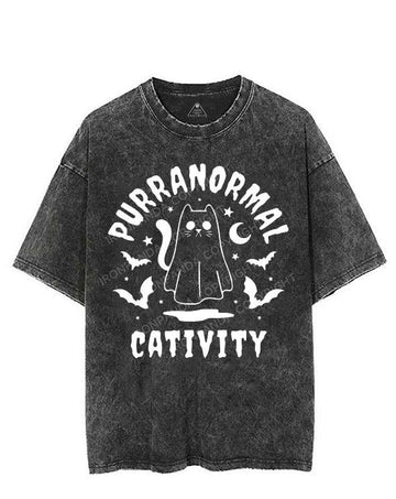 PURRANORMAL CATIVITY VINTAGE GYM SHIRT