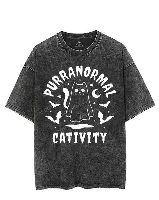 PURRANORMAL CATIVITY VINTAGE GYM SHIRT