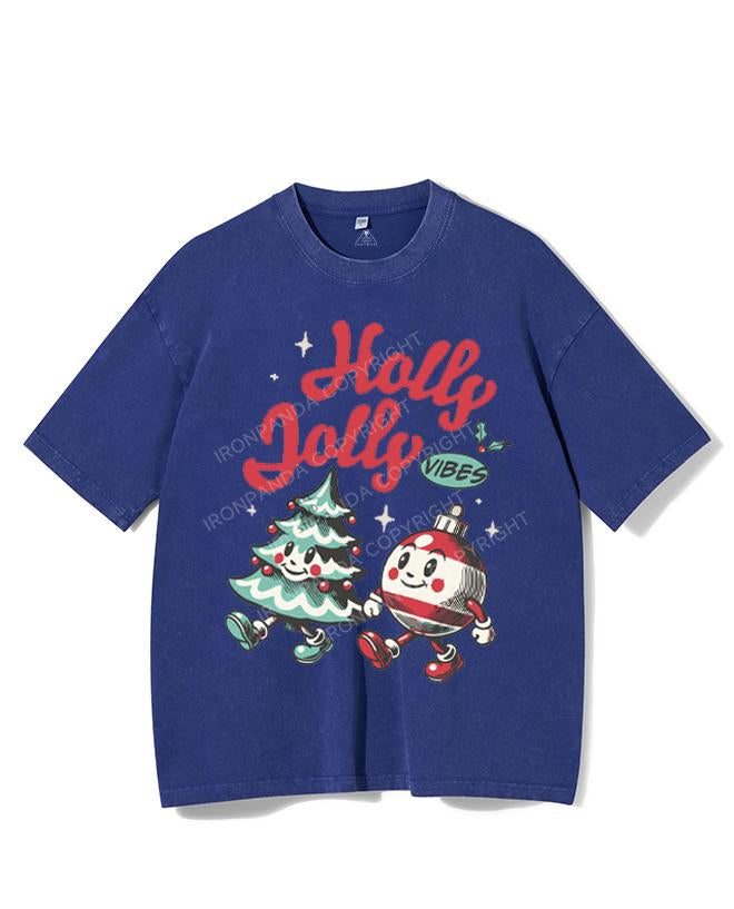 HOLLY JOLLY VIBES VINTAGE GYM SHIRT