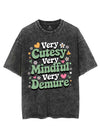 VERY CUTESY VERY MINDFUL VERY DEMURE VINTAGE GYM SHIRT