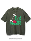 EAT LIFT & BE MERRY VINTAGE GYM SHIRT