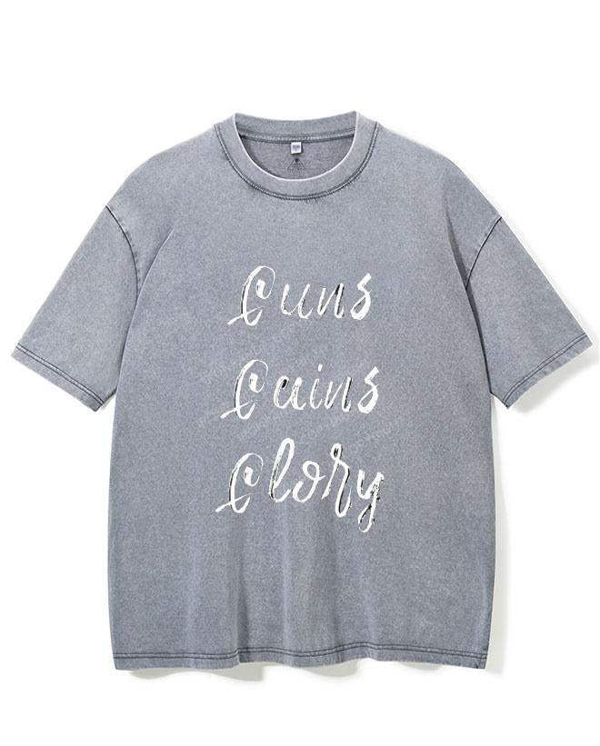 GUNS GAINS GLORY VINTAGE GYM SHIRT