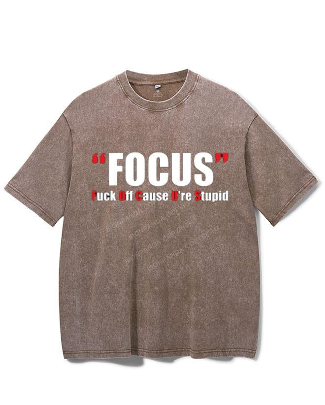 OFFENSIVE HUMOR FOCUS   VINTAGE GYM SHIRT